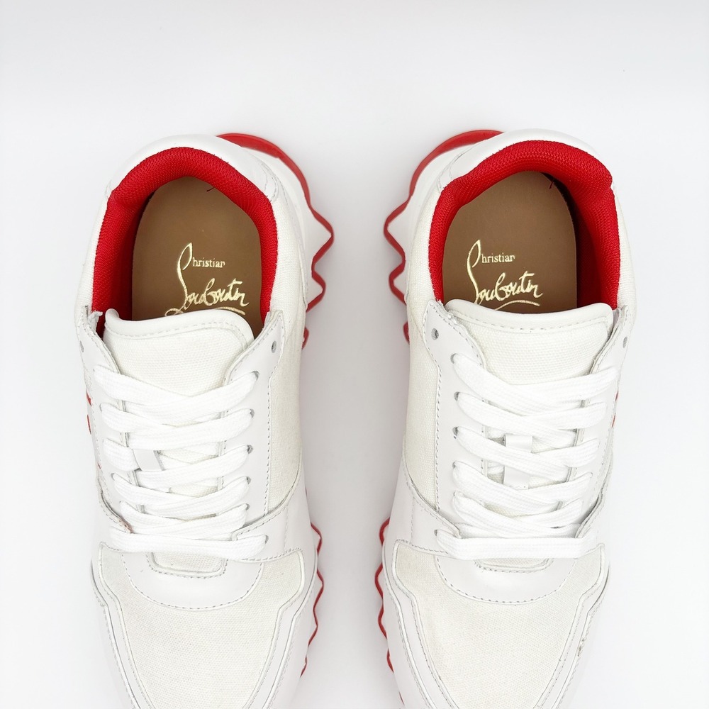 NWB Christian Louboutin Nastroshark Donna Sneakers in White Size 41 - Picture 11 of 16